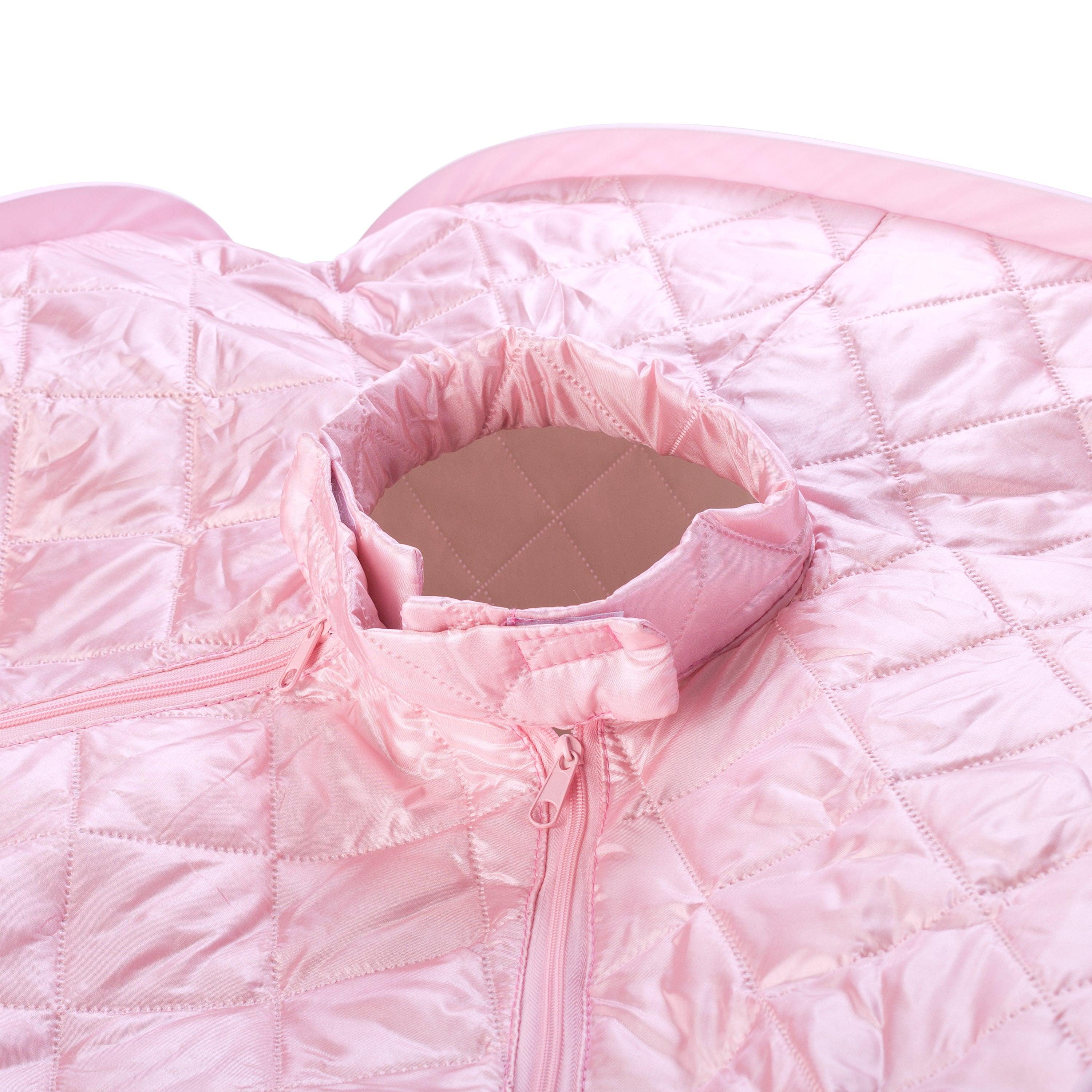 Durasage Personal Foldable Steam Sauna - Your Home Relaxation Oasis in Light Pink