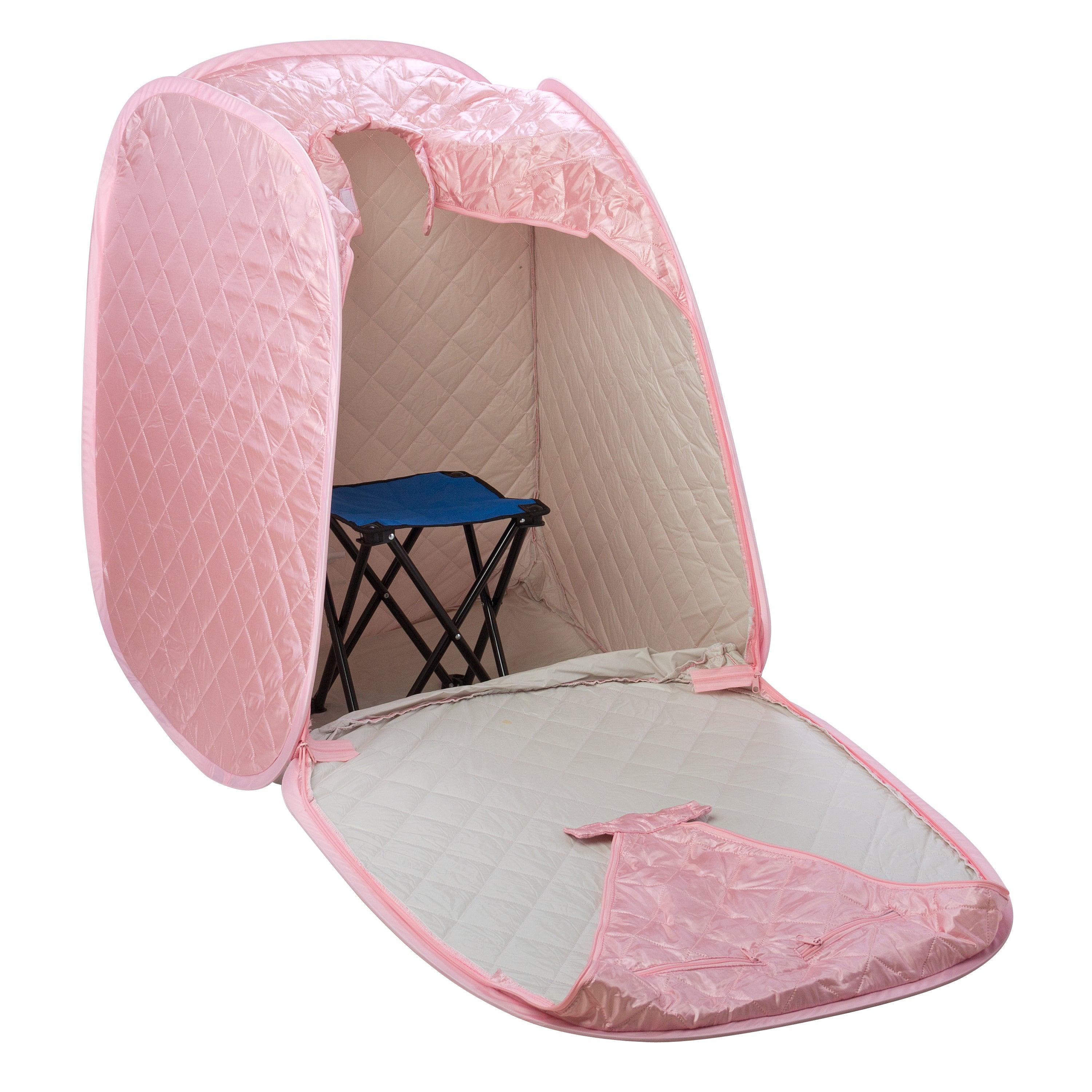 Durasage Personal Foldable Steam Sauna - Your Home Relaxation Oasis in Light Pink