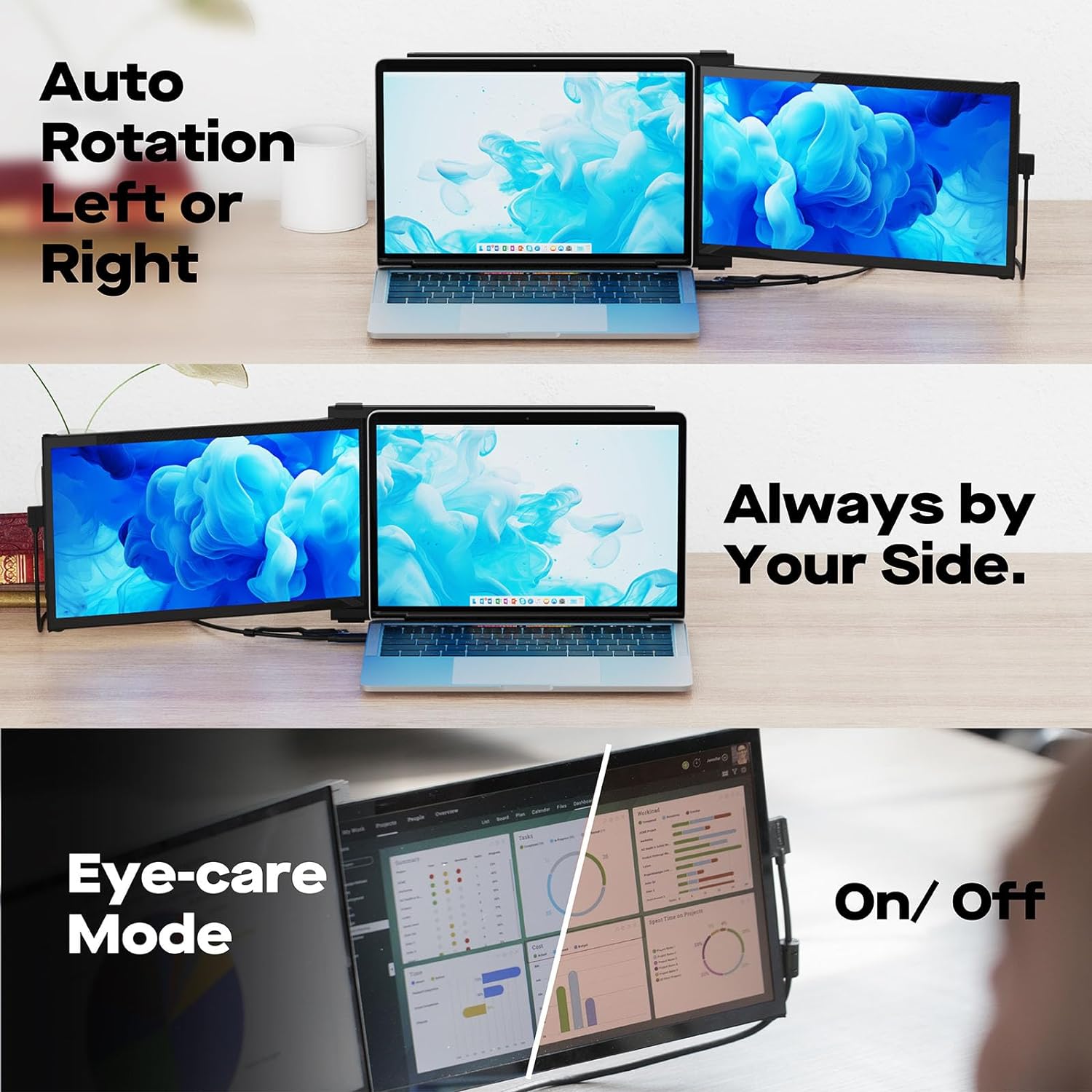 Mobile Pixels Dual Screen Portable Monitor - Ideal for On-the-Go Productivity