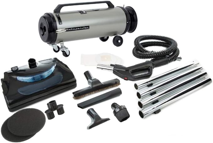 Metrovac Professional Evolution Compact Canister Vacuum with Electric Power Nozzle