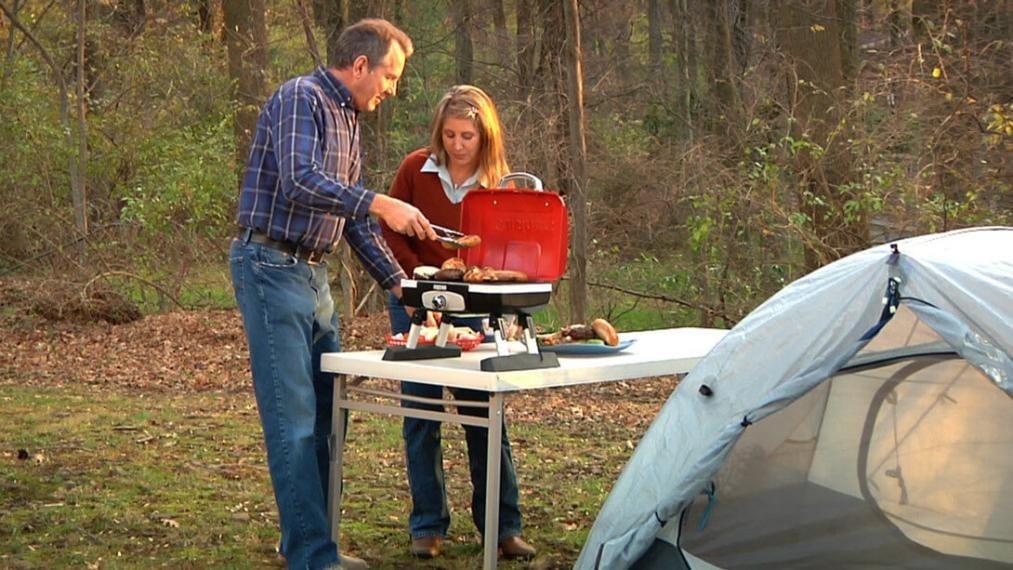 Cuisinart Fiery Red Portable Tabletop Gas Grill - Elevate Your Barbecues!
