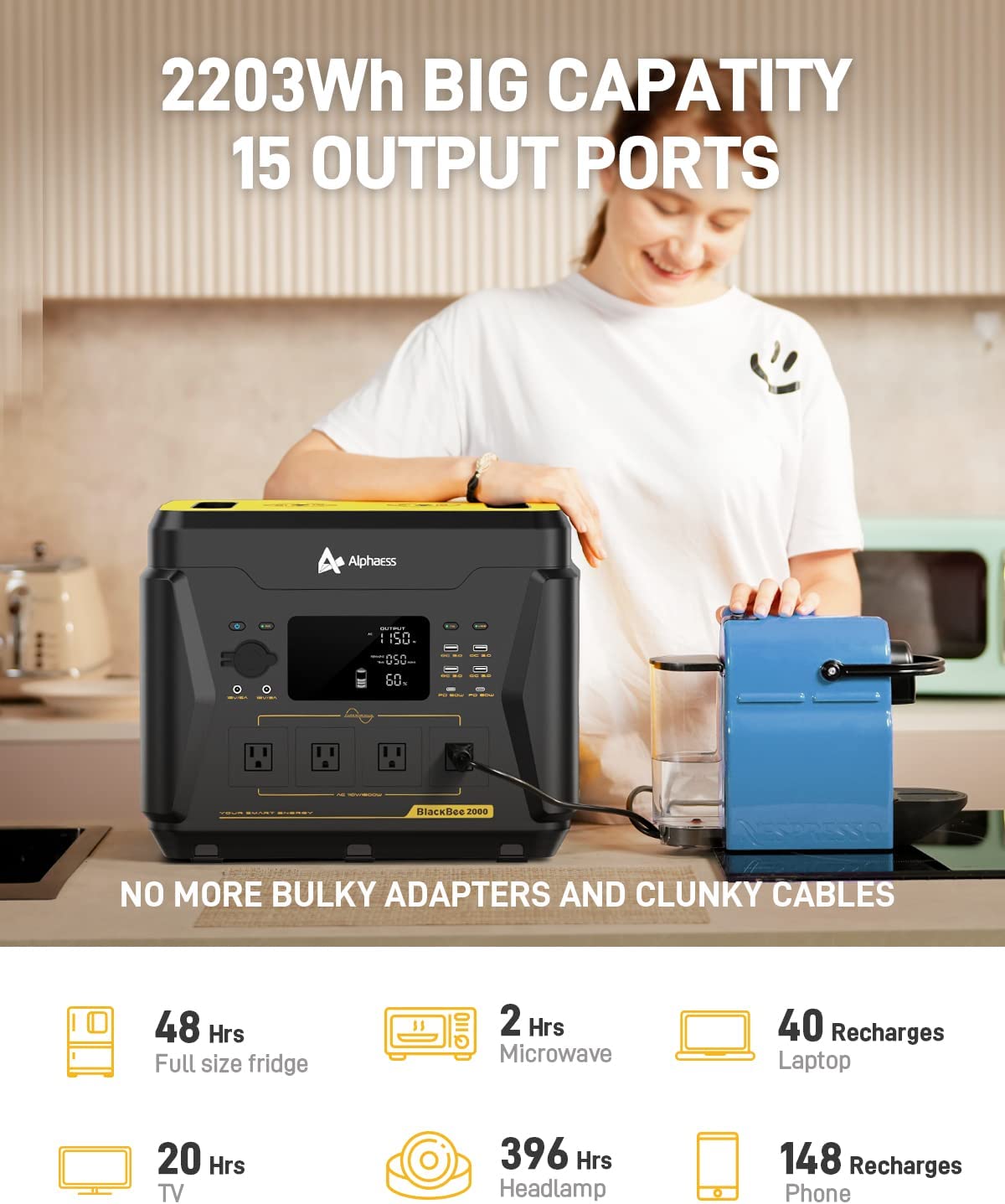 AlphaESS BlackBee 2000W Portable Powerhouse