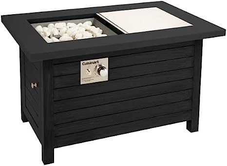 Cuisinart Woodgrain Metal Patio Fire Pit Table - Your Cozy Outdoor Companion
