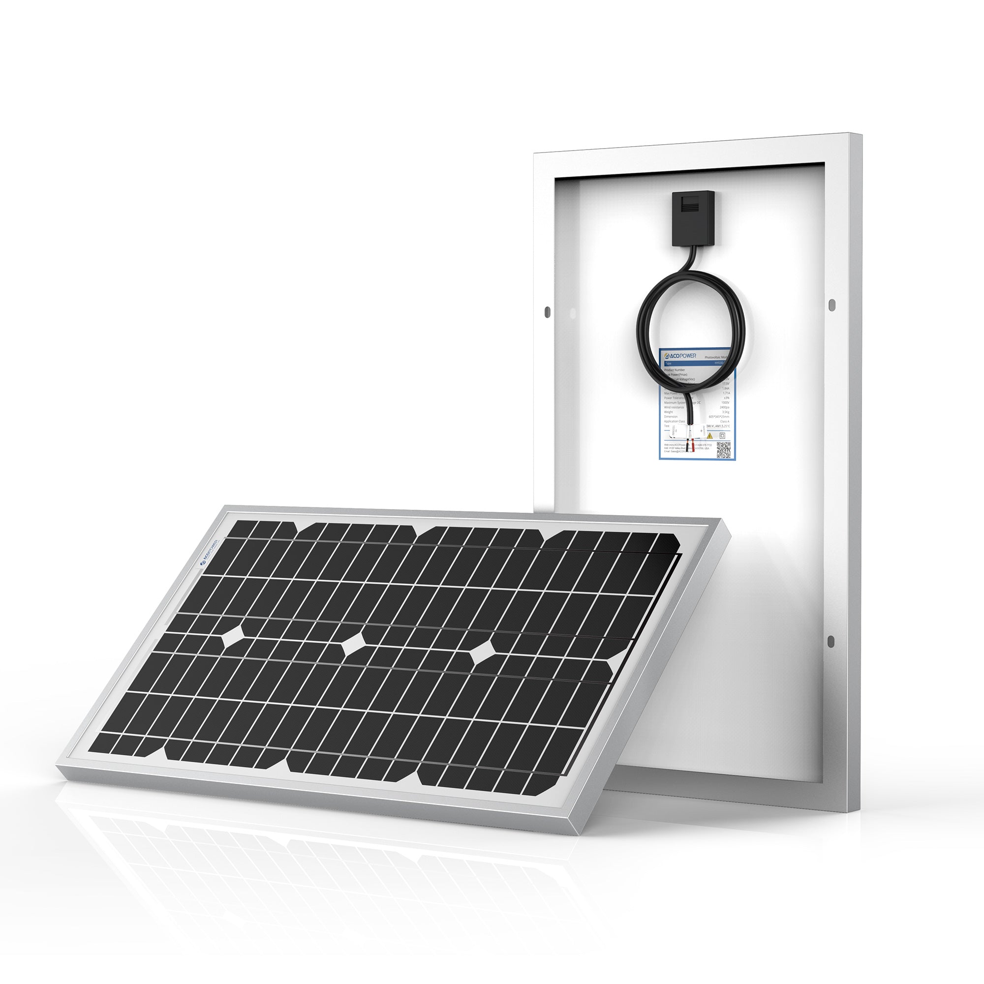 Acopower 30W Monocrystalline Solar Panel for Off-Grid Adventures