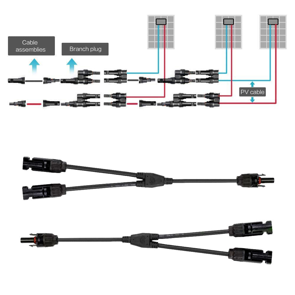 Acopower Solar Panel Connector HY-AS-MC4TY: Quick & Reliable Connection