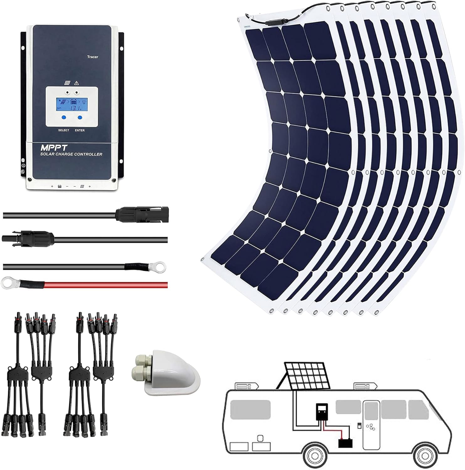 Acopower 880W 60A 110W Flex Solar Kit - Your Off-Grid Power Solution
