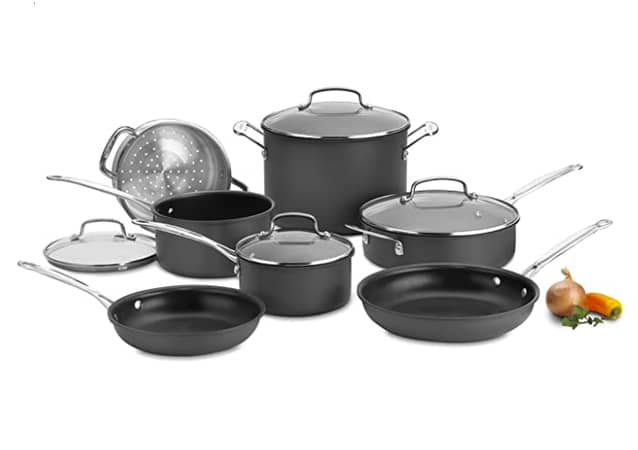 Cuisinart 11-Piece Chef's Classic Nonstick Hard-Anodized Cookware Set - A Kitchen Essential!
