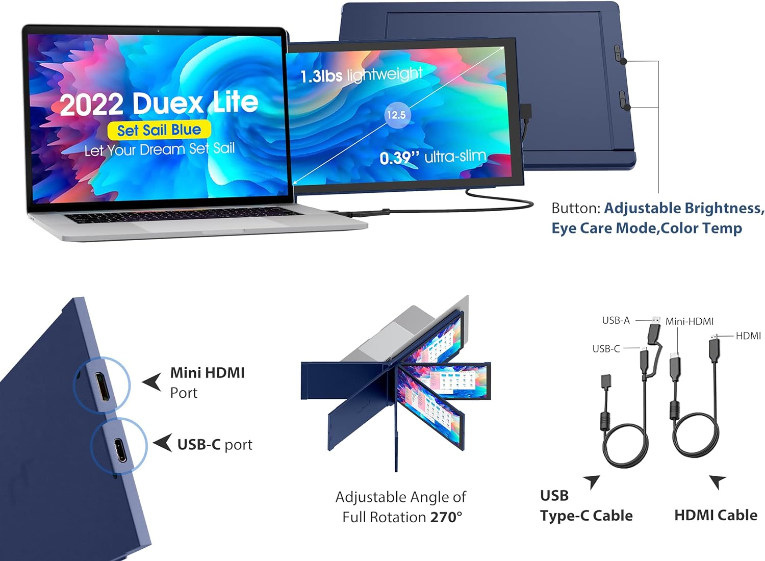 Mobile Pixels Duex Lite 12.5" LCD Portable Monitor