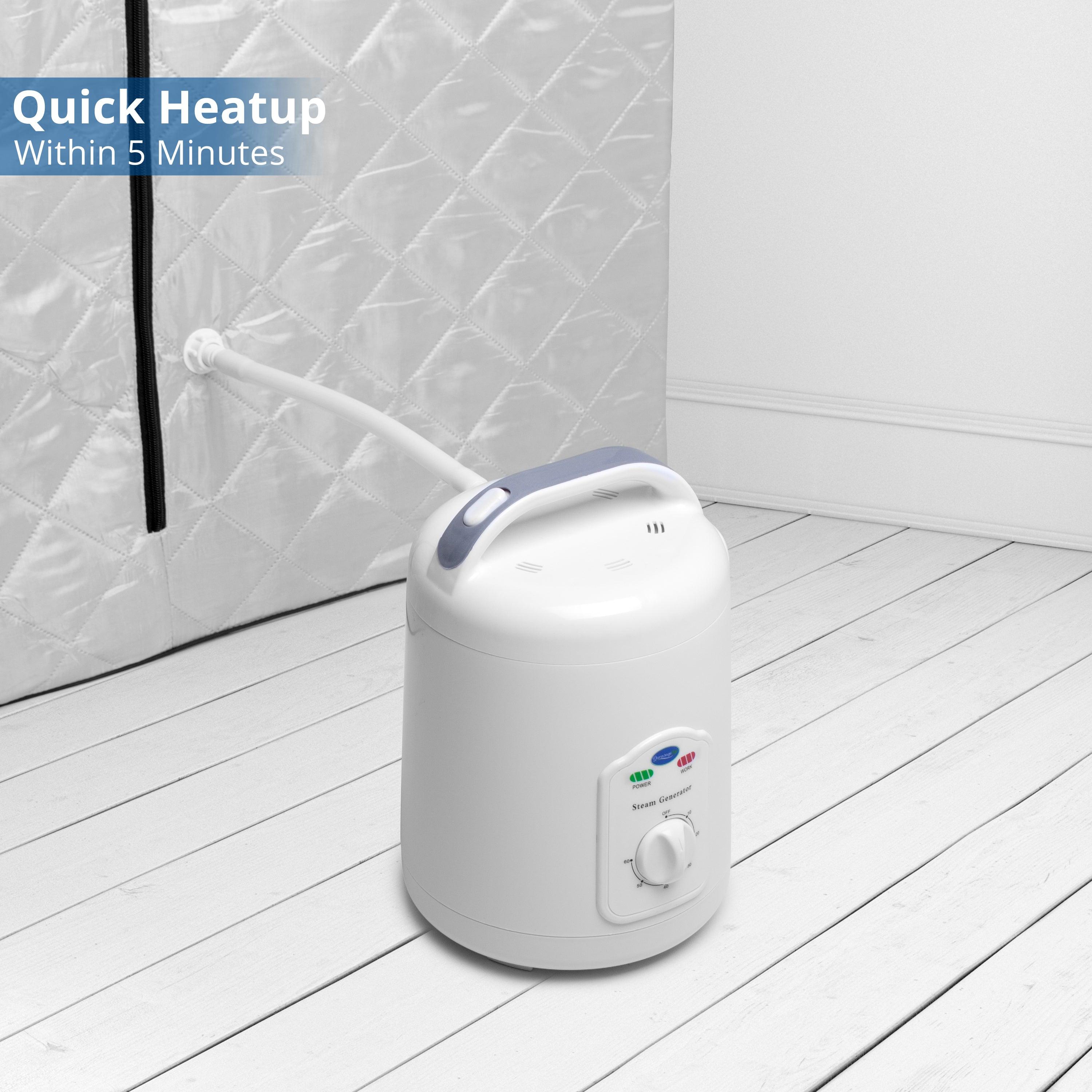 Durasage Health - Oversized Portable Home Steam Sauna for Weight Loss, Detox & Relaxation with Chair - Silver