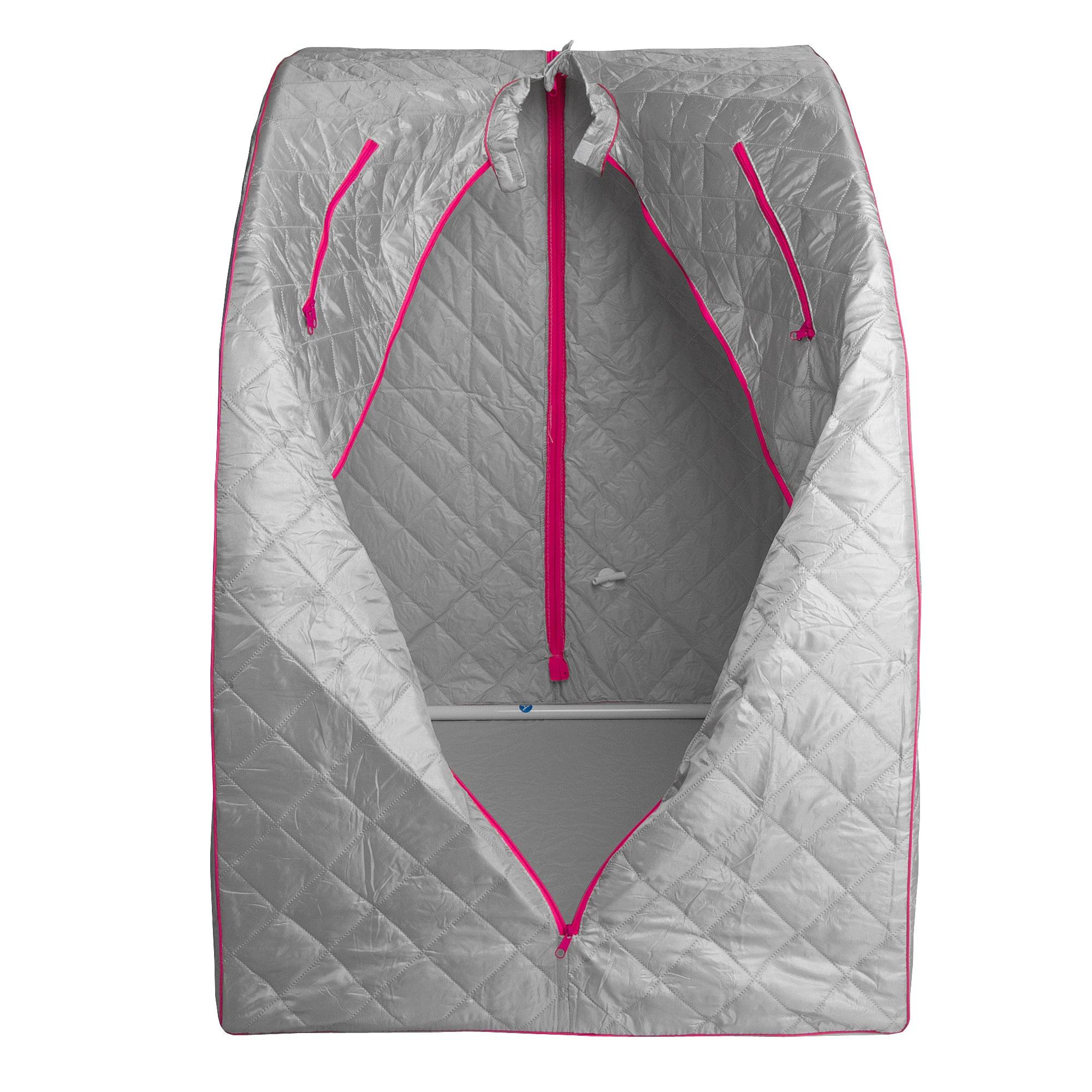 Durasage Health - Portable Personal Steam Sauna for Relaxation, Detox & Weight Loss, 60 Minute Timer - Pink