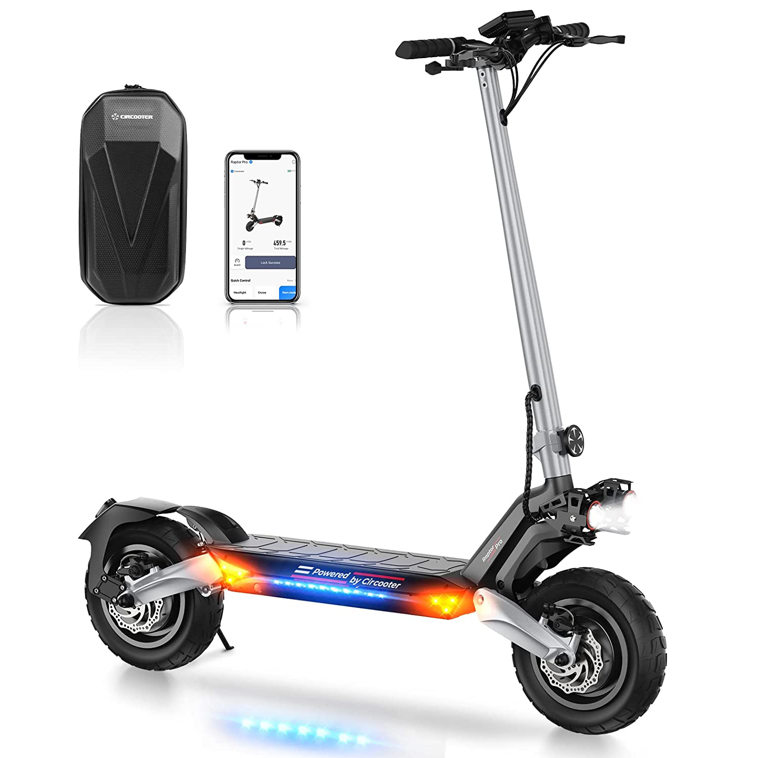 CIRCOOTER Raptor Pro 1600W Dual Motor Off-Road E-Scooter - Conquer Any Trail!
