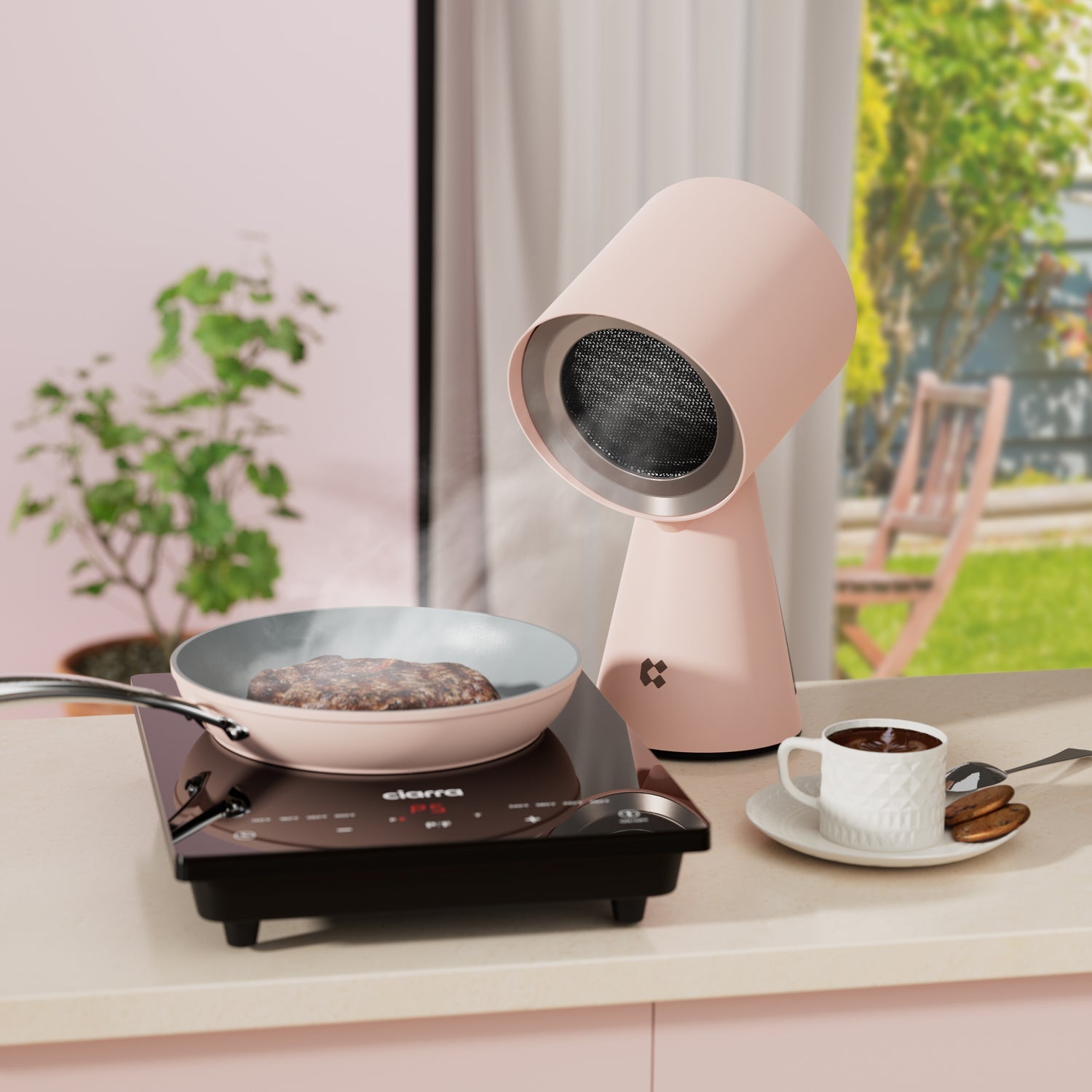 Ciarra HOOD TO GO Portable Mini Desktop Range Hood - Sakura Sweetness