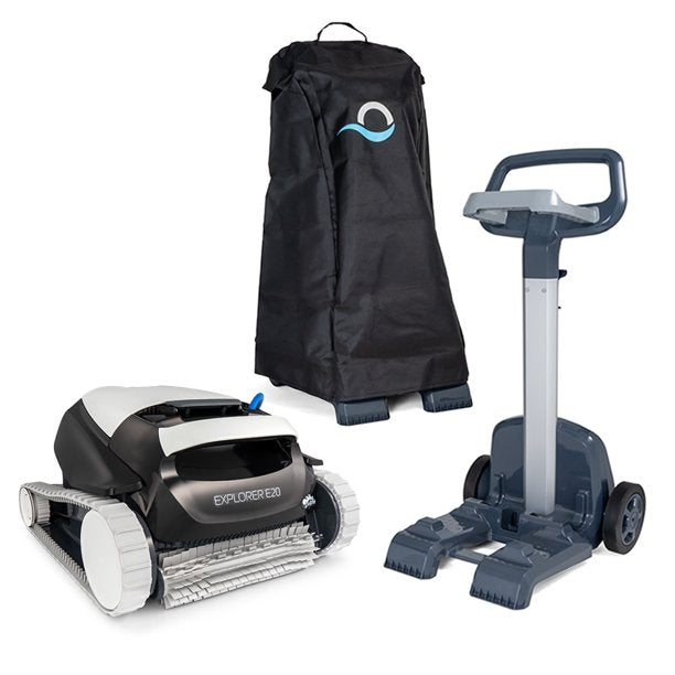 Maytronics Dolphin E20 Robotic Pool Cleaner - Your Sparkling Pool Solution with Caddy & Cover