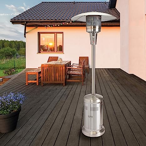 CozyChill Cuisinart Stainless Steel Propane Patio Heater - Warm Your Outdoor Space
