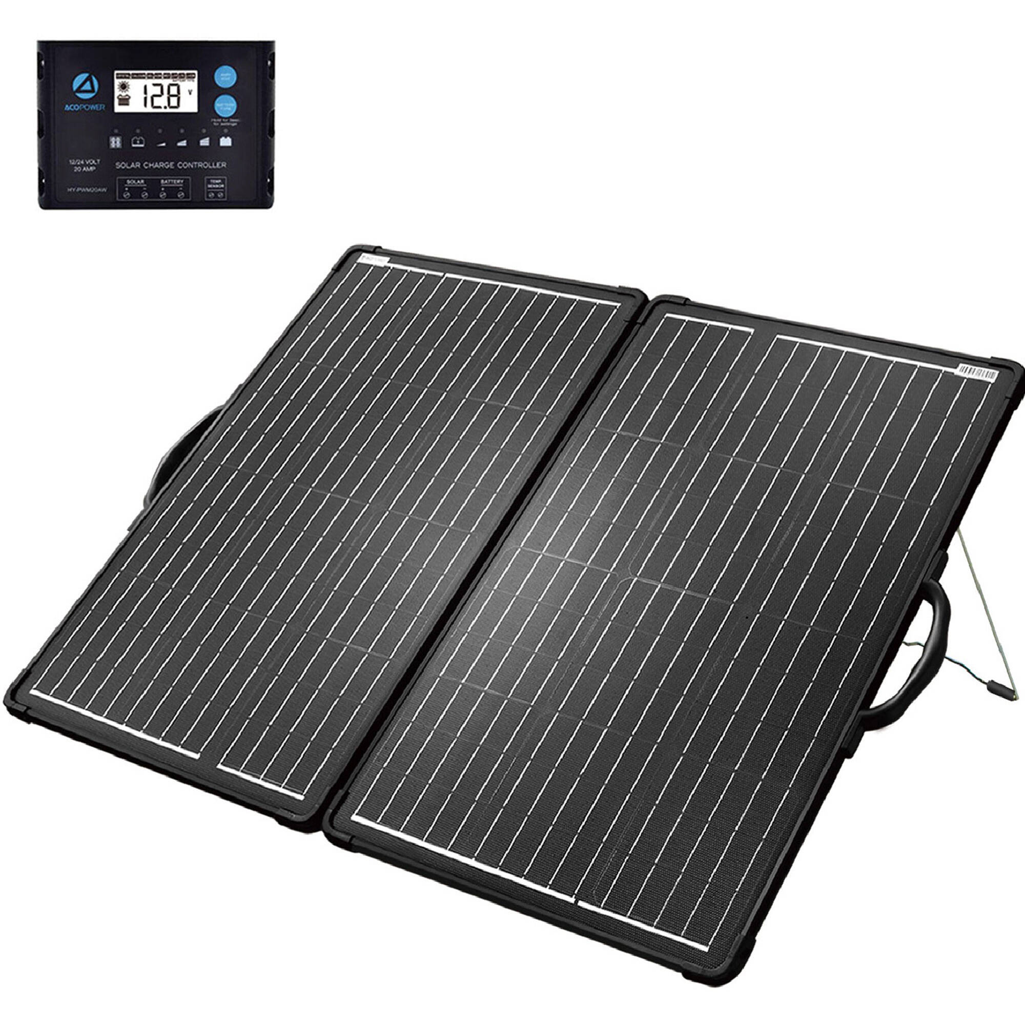 Acopower All-Black Foldable 2x100W Solar Kits - Your Ultimate Off-Grid Companion