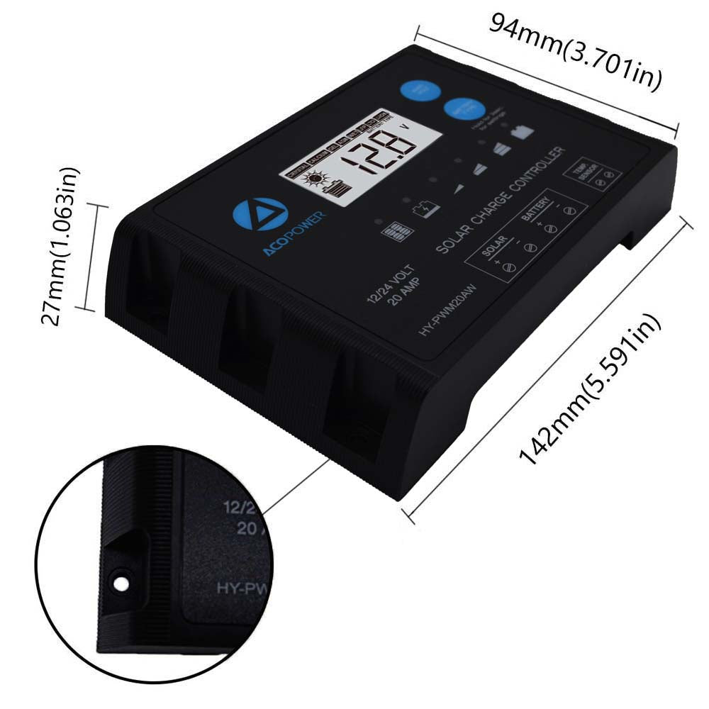 Acopower 120W Foldable Lightweight Solar Suitcase Kit
