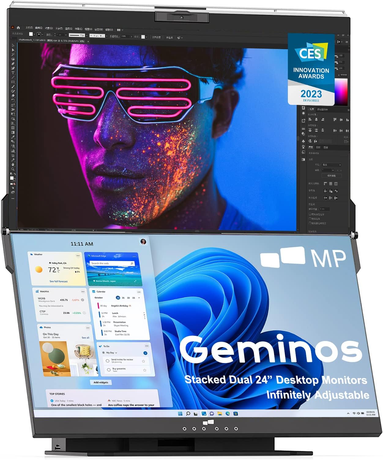 Mobile Pixels Geminos - The Ultimate Dual LCD for Your Workspace