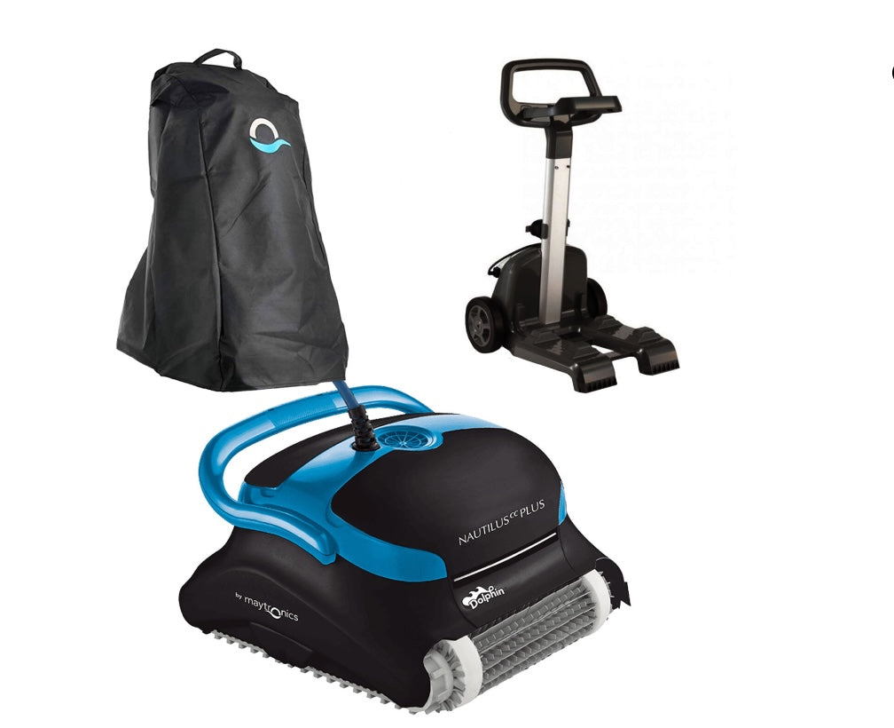 Dolphin Nautilus CC Plus Wi-Fi Pool Cleaner with Caddy & Cover - Effortless Pool Cleaning