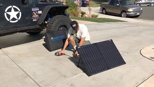 Acopower 100W All-Black Foldable Framed Solar Kit