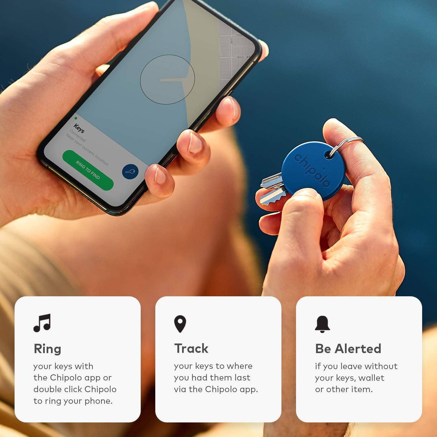 Chipolo ONE Ocean Edition Bluetooth Tracker - Find Your Items and Support Ocean Clean-up