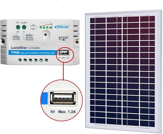 Acopower 35W 12V Alligator Clip Solar Charger Kit with 5A Charge Controller - Your Off-Grid Power Solution!
