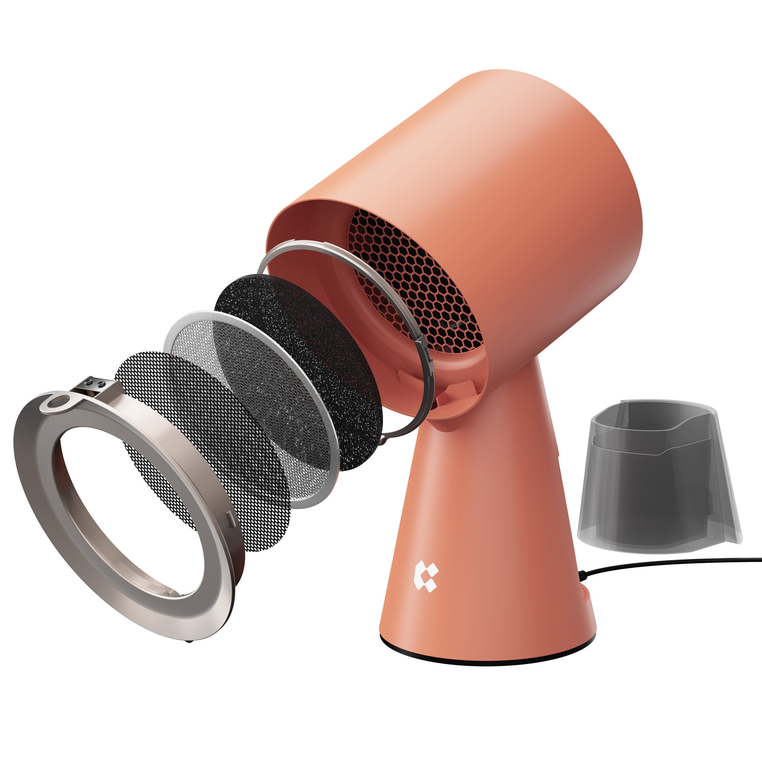 Ciarra HOOD TO GO Portable Mini Desktop Range Hood - Orange