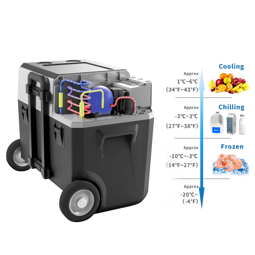 Acopower 50L/52Quarts Solar-Powered Fridge Panel Combo