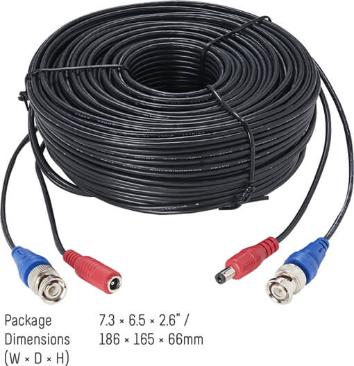 Lorex 4K Ultra HD 100-Foot Weatherproof RG59/Power Accessory Cable