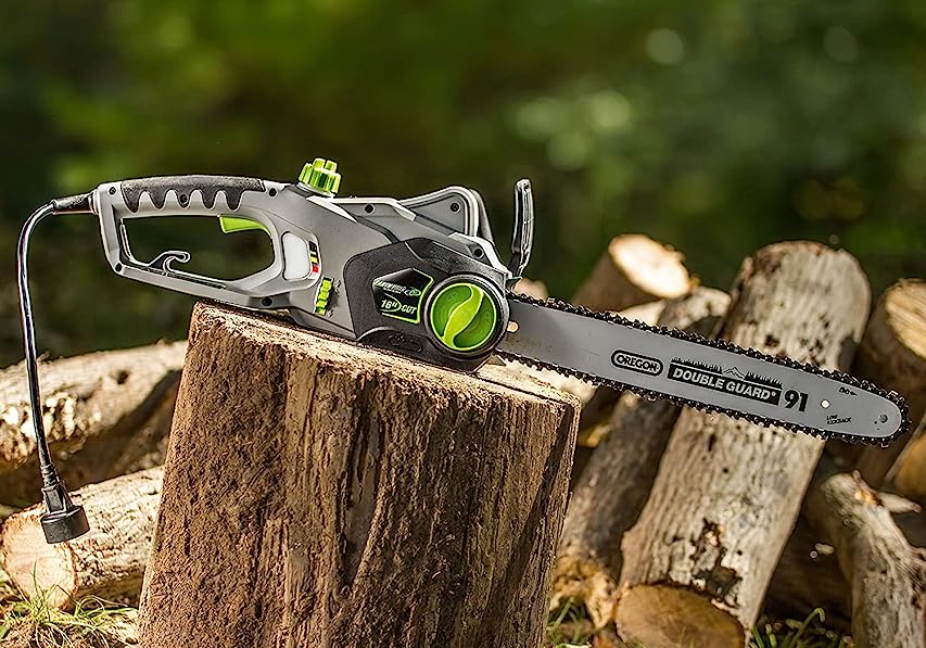Powerful Earthwise 12 Amp 16' Corded Chainsaw - Your Gardening Essential