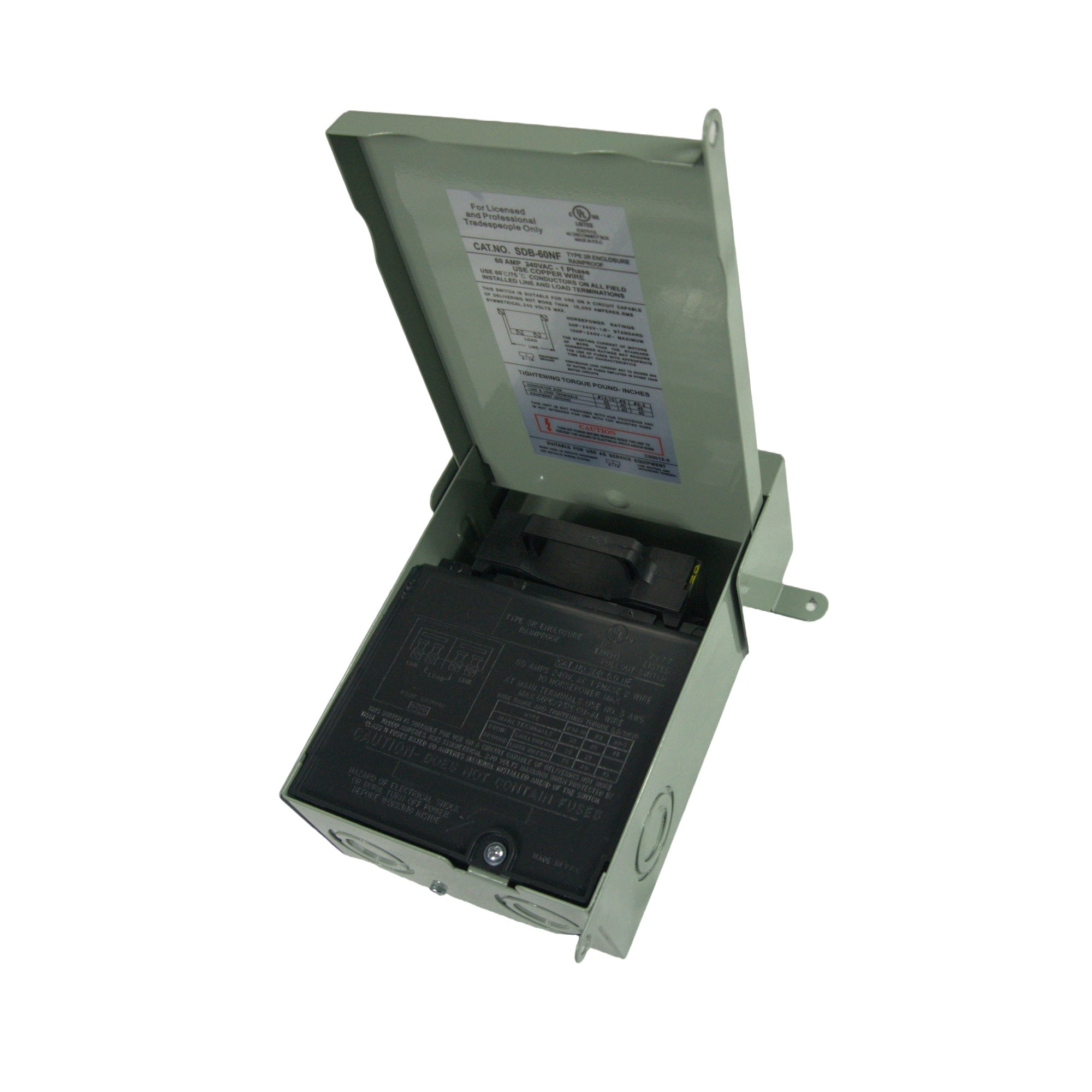 60A 230-Volt Non-Fusible AC Disconnect Box - Your Ultimate Power Cut Solution