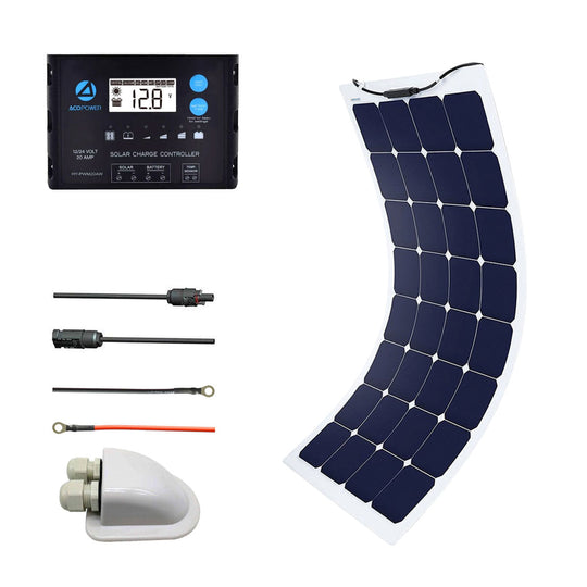 Acopower 100W Mono Solar Kit - All Black, Your Off-Grid Power Solution