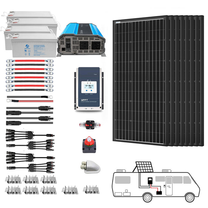 Acopower 100W Mono RV System with 800ah Gel Battery - Your Ultimate Off-Grid Power Solution