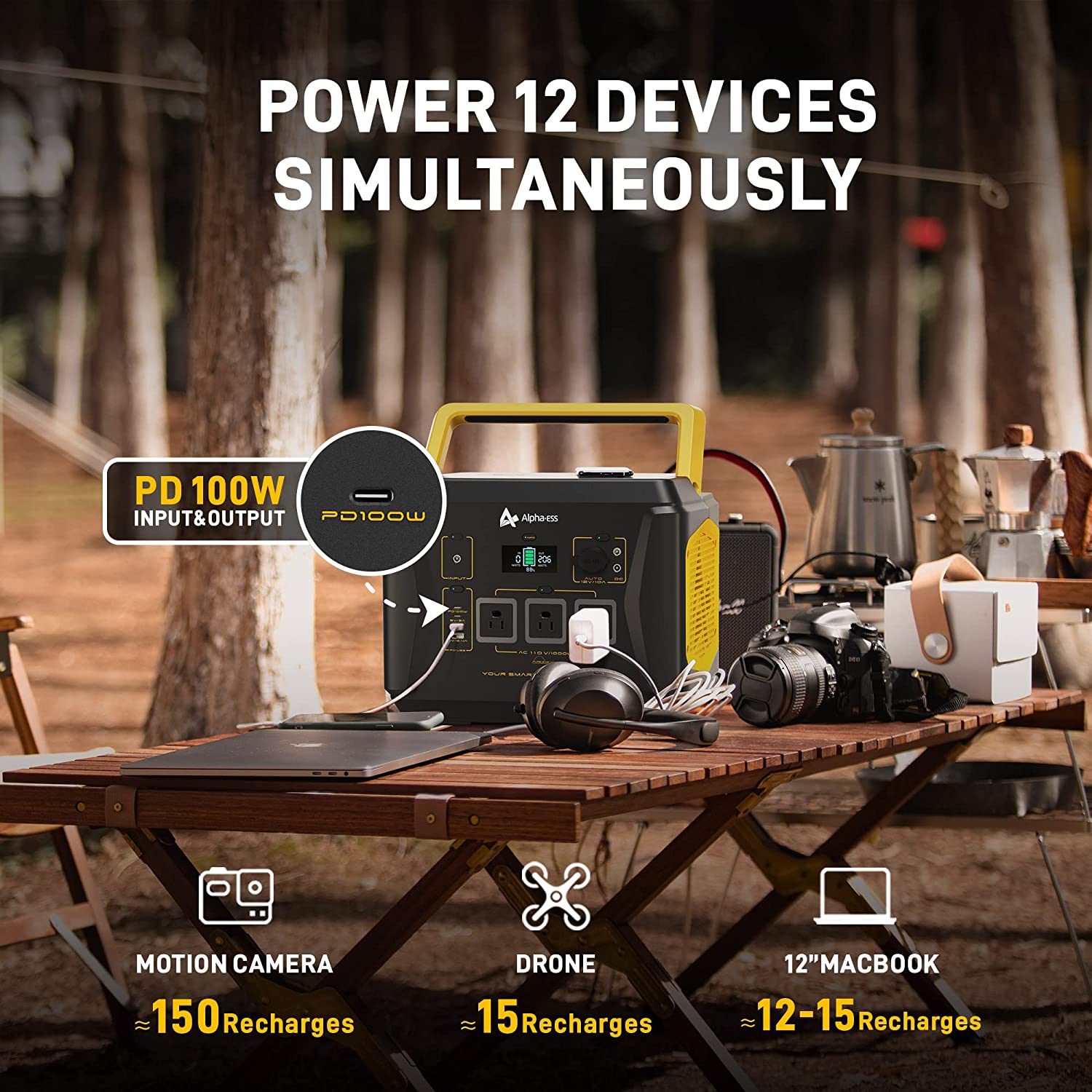 AlphaESS BlackBee 1000W Ultra-Powerful Portable Power Station