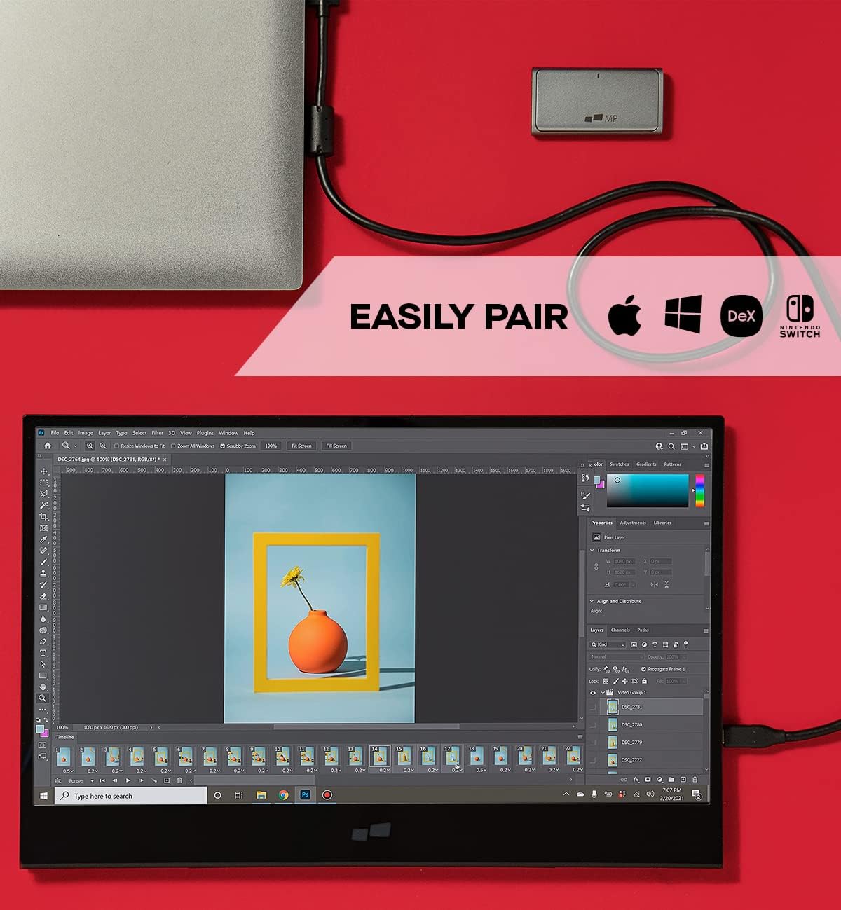 Mobile Pixels Glance 16' Portable LCD Monitor