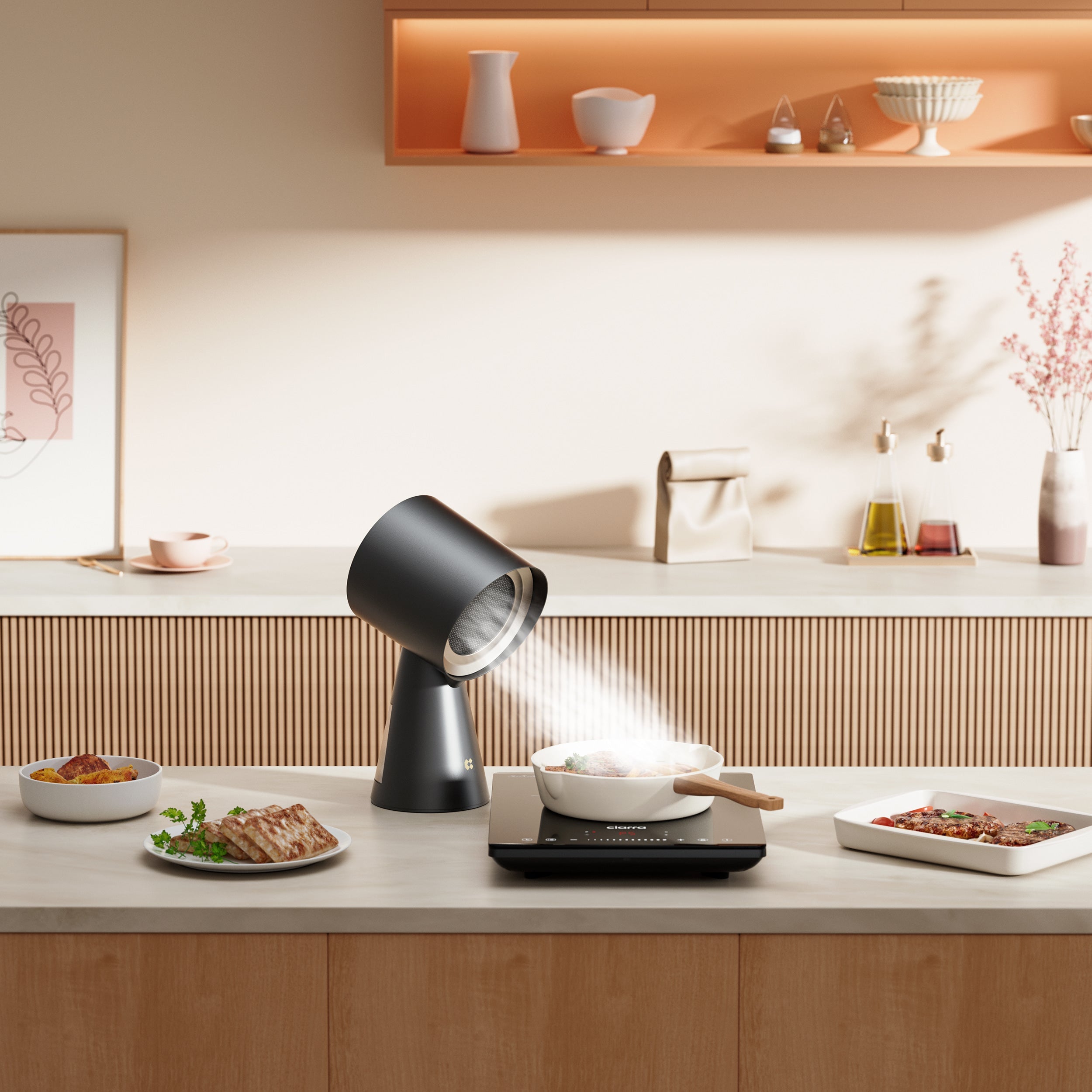 Ciarra HOOD TO GO Portable Mini Desktop Range Hood - Shadow Noir