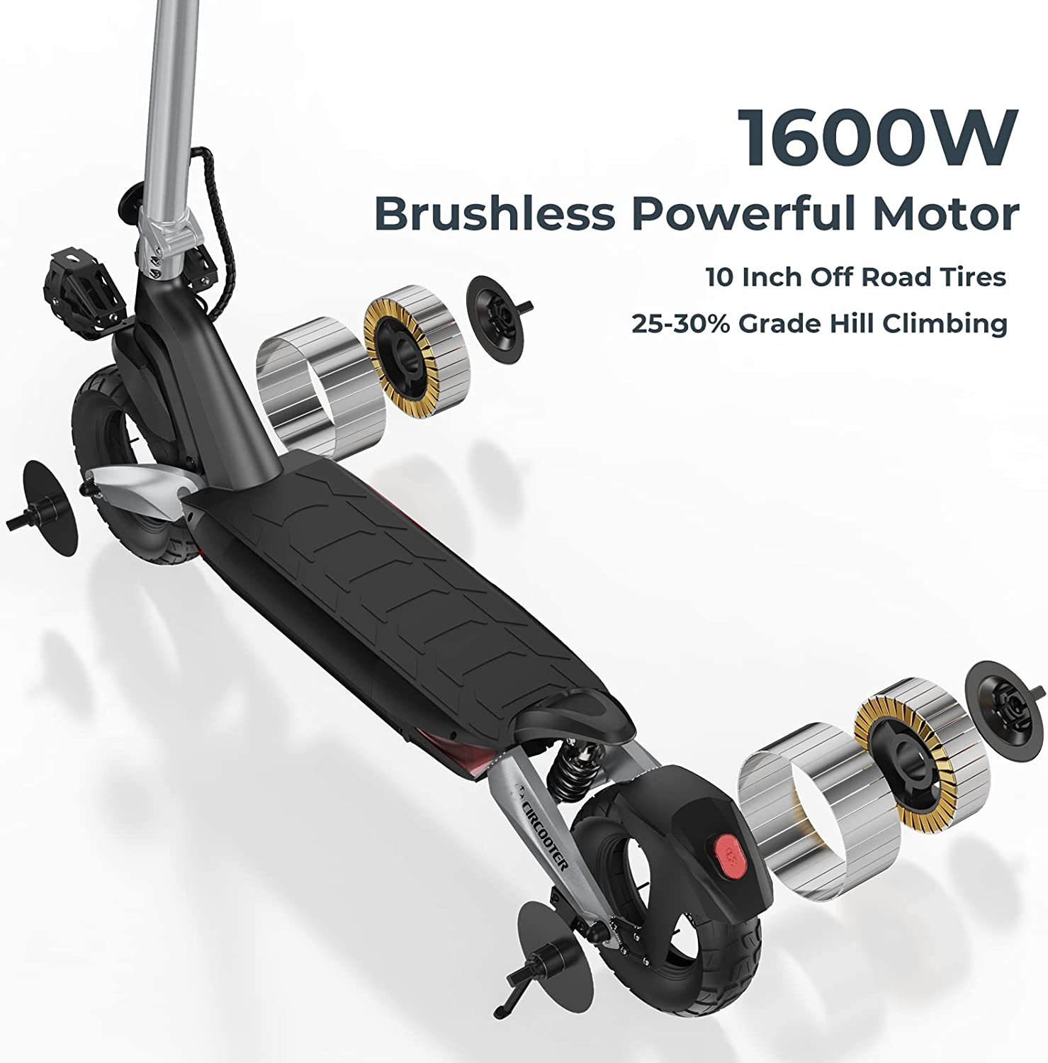 CIRCOOTER Raptor Pro 1600W Dual Motor Off-Road E-Scooter - Conquer Any Trail!