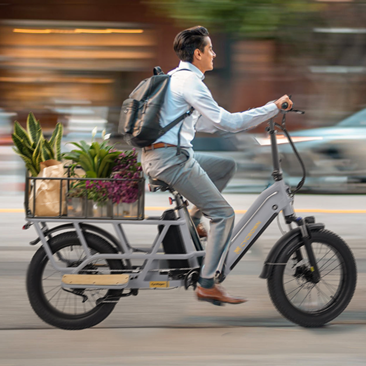 CycWagen Dual Battery Longtail Cargo Electric Bike