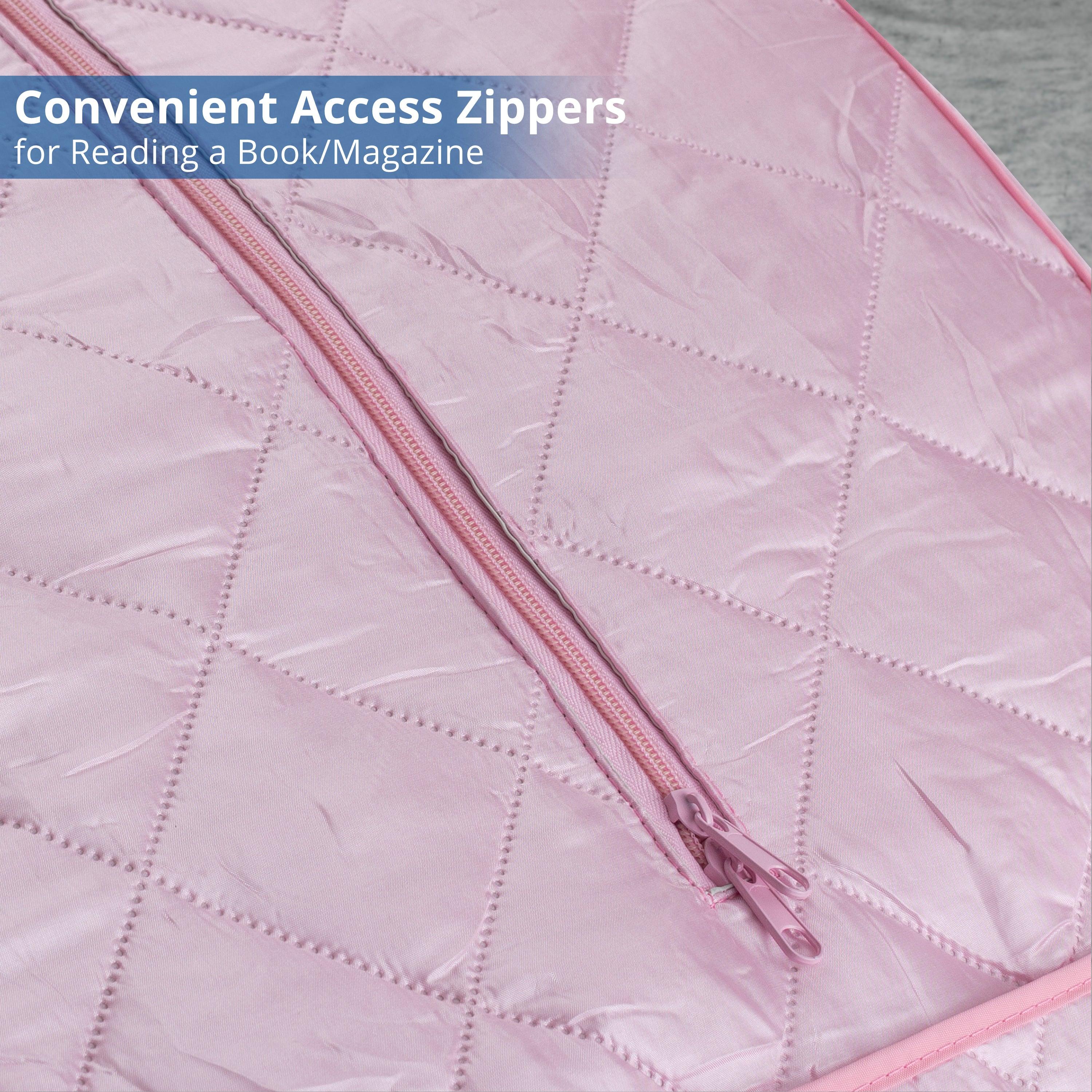 Durasage Health - Oversized Pink Portable Steam Sauna for Home: Weight Loss, Detox & Relaxation, with Included Chair