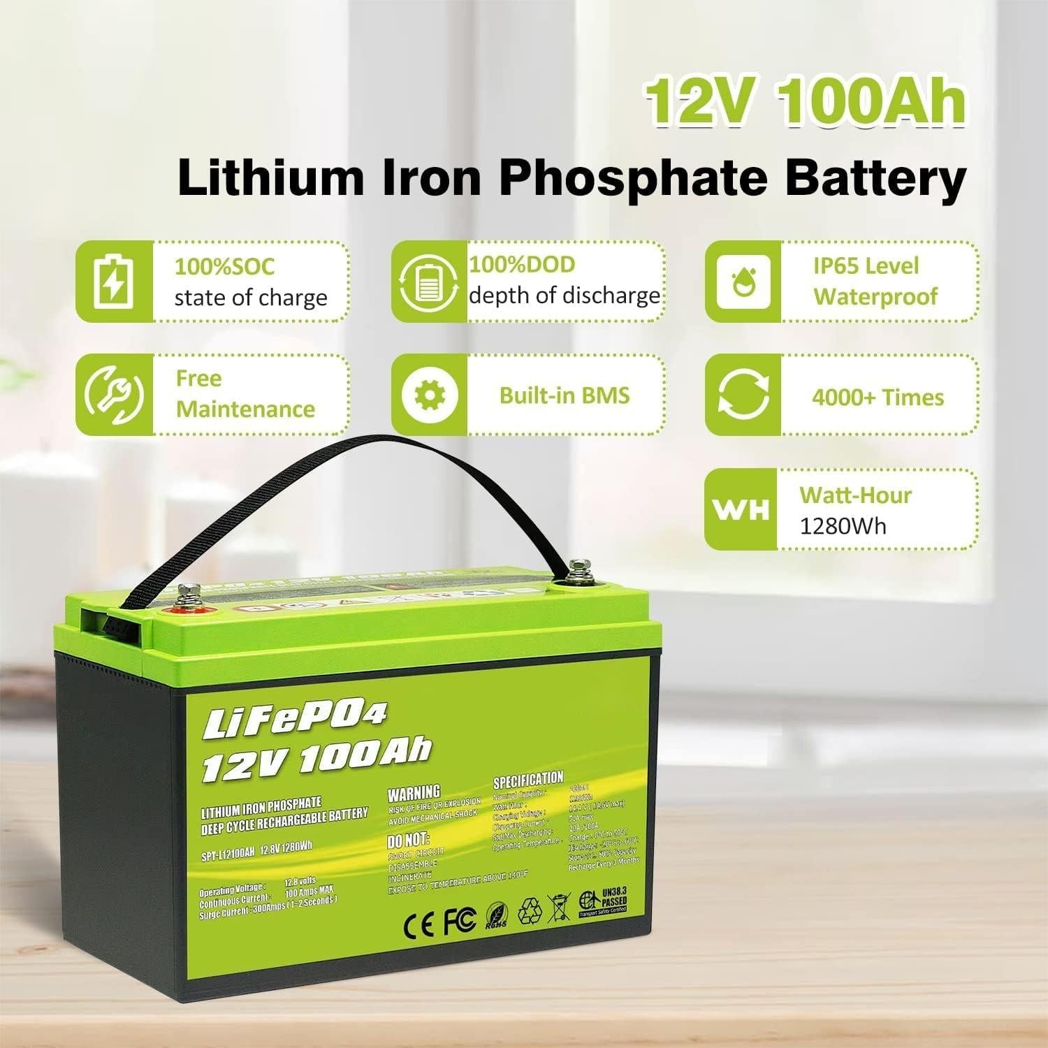 Acopower 12V 100Ah LiFePO4 Deep Cycle Lithium Battery - The Ultimate Power Solution