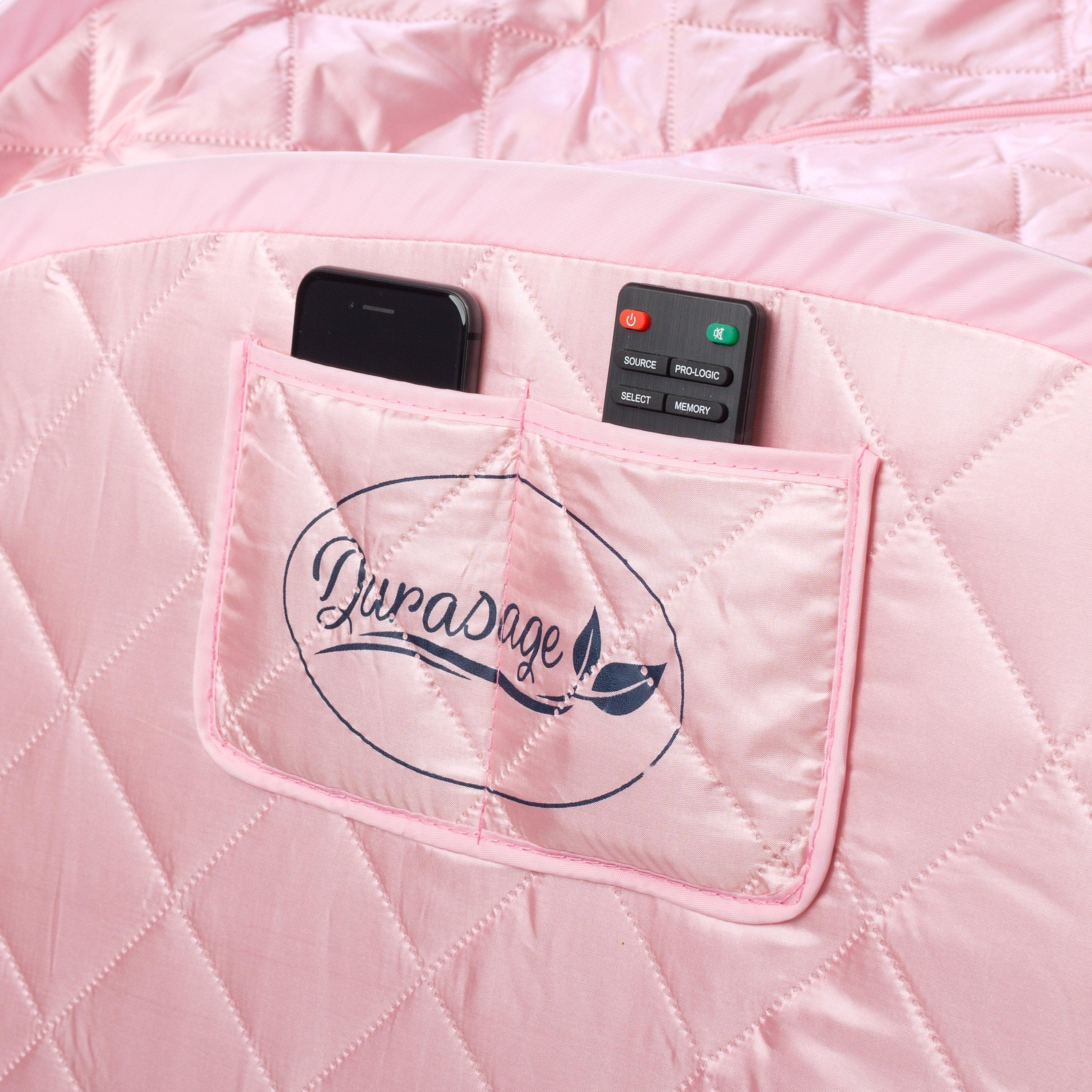 Durasage Personal Foldable Steam Sauna - Your Home Relaxation Oasis in Light Pink