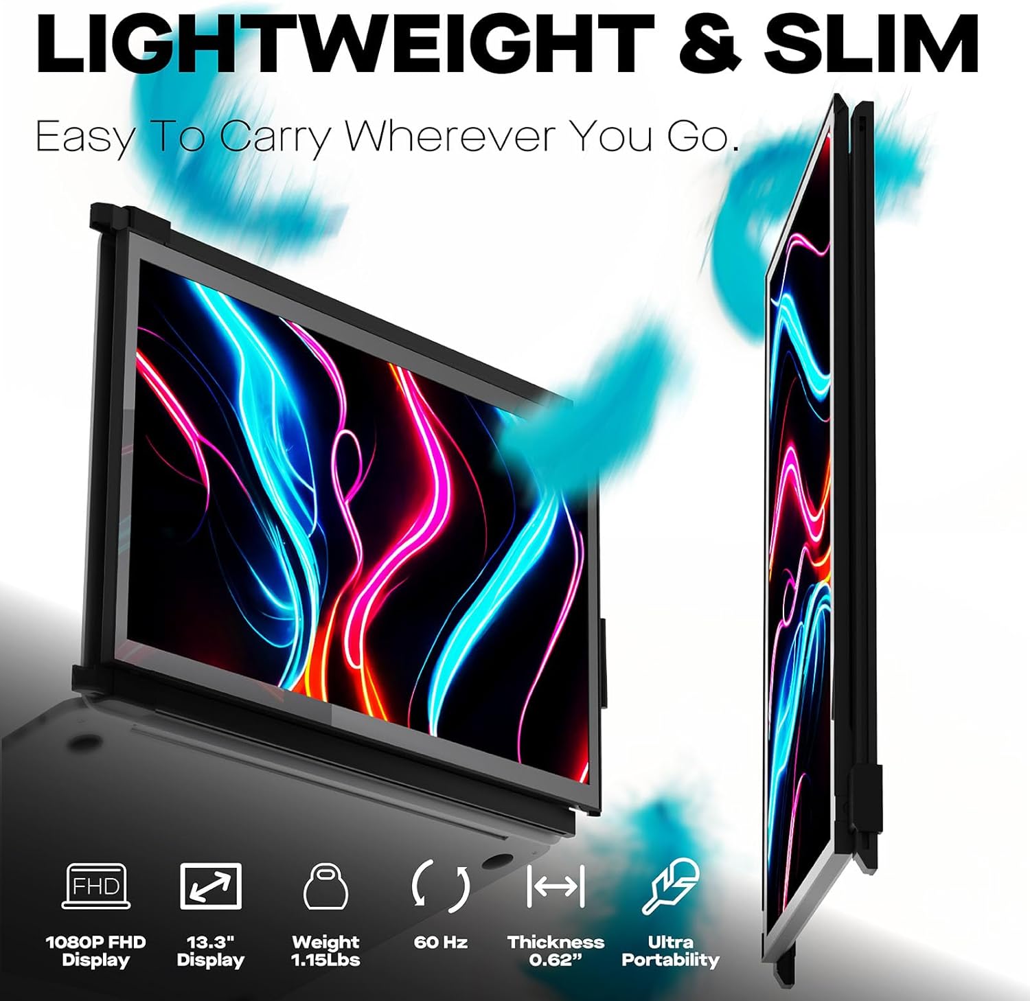 Mobile Pixels Dual Screen Portable Monitor - Ideal for On-the-Go Productivity