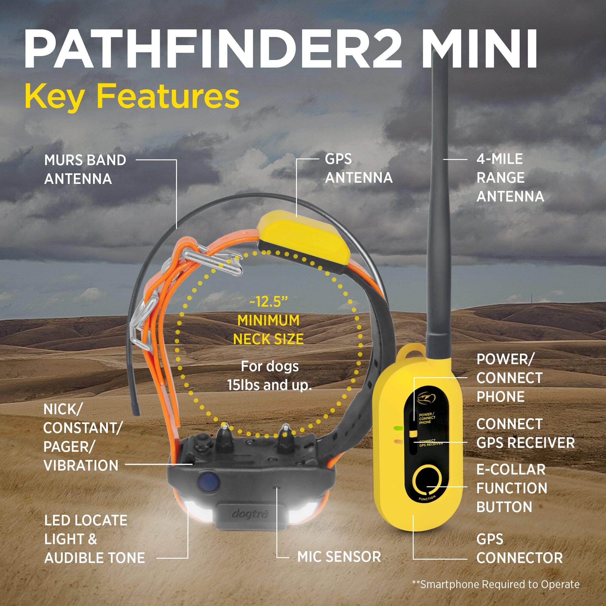 Dogtra PATHFINDER2 MINI - The Ultimate GPS Dog Tracking & Training System