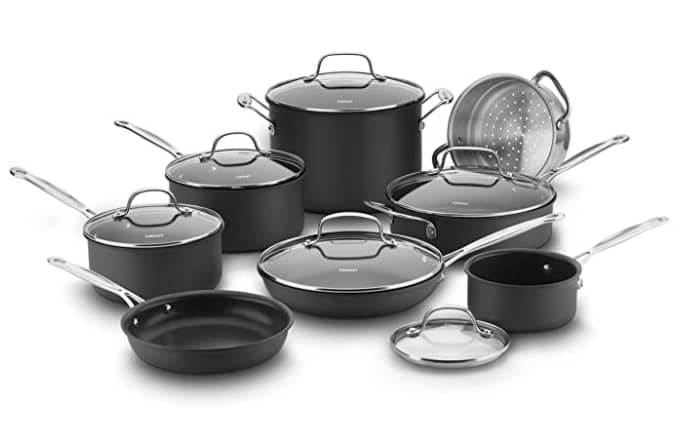 Cuisinart 14-Piece Chef's Classic Non-Stick Hard Anodized Cookware Set - Your Culinary Dream Team
