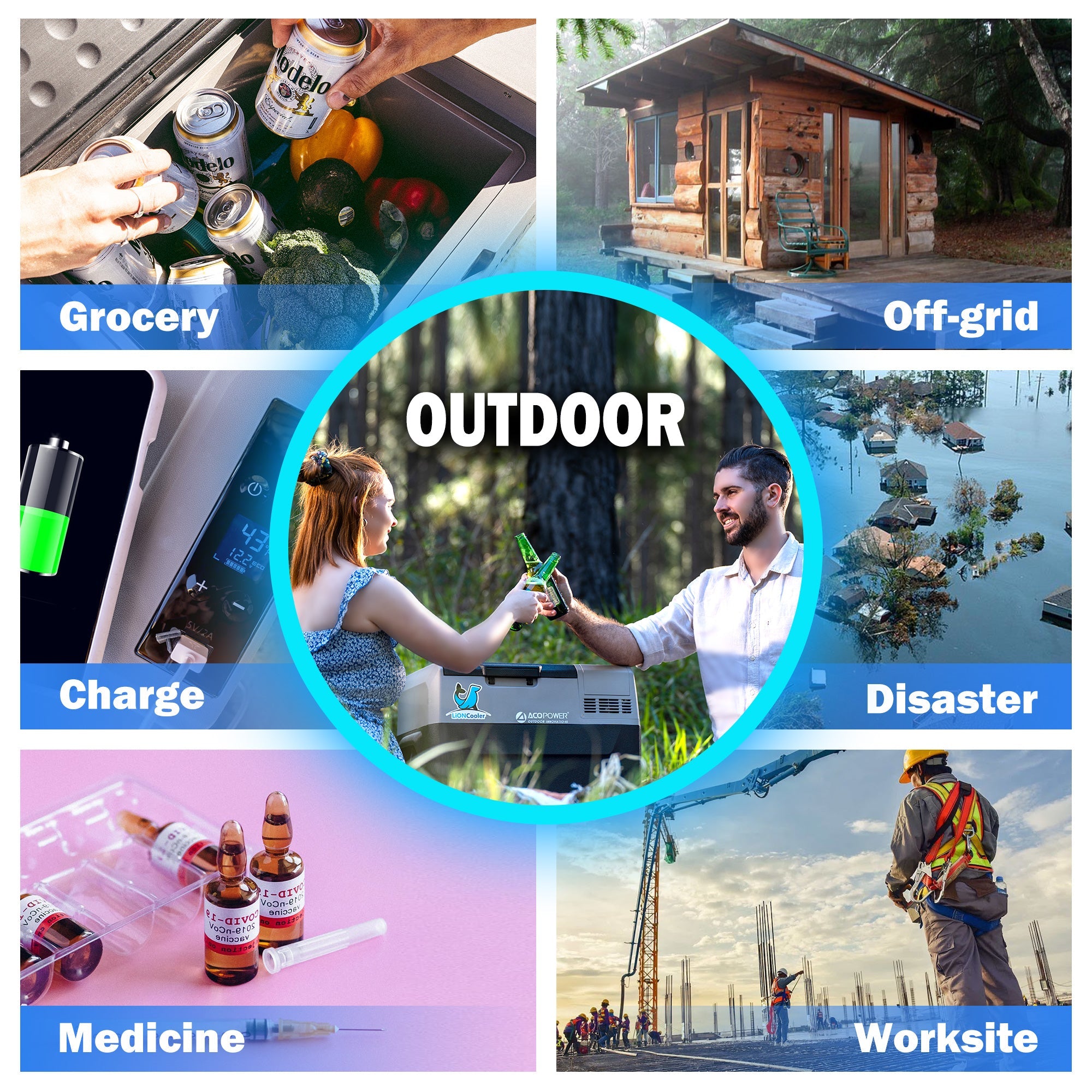 Acopower LionCooler Pro PX50 50L Portable Solar Fridge Freezer with Battery - Your Off - Road Adventure Companion