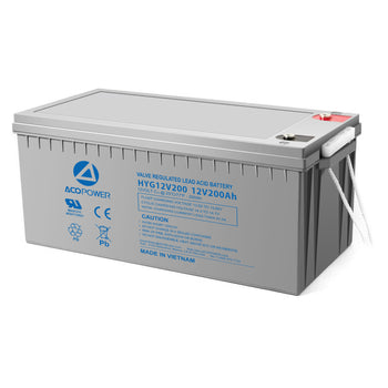 Acopower 12V 200Ah Rechargeable Gel Deep Cycle Battery - Your Reliable Power Solution