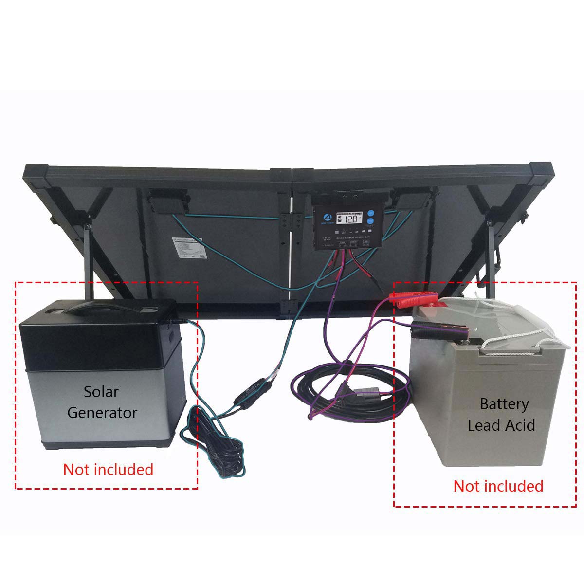Acopower 120W All-Black Foldable Solar Kit