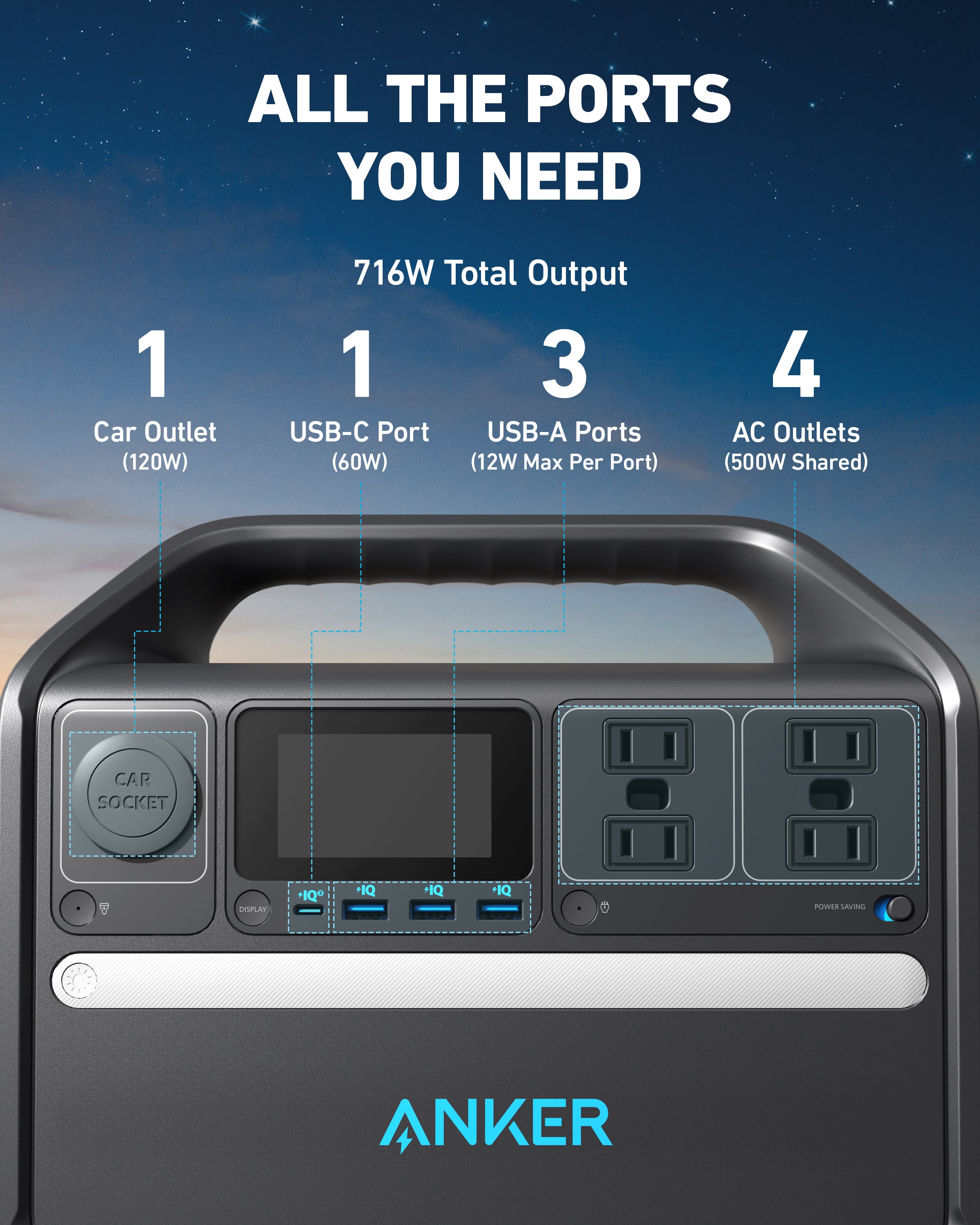 Anker SOLIX 536 508Wh High-Performance Portable Power Station