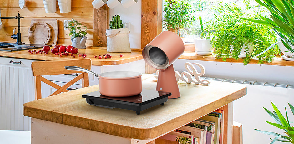 Ciarra HOOD TO GO Portable Mini Desktop Range Hood - Orange