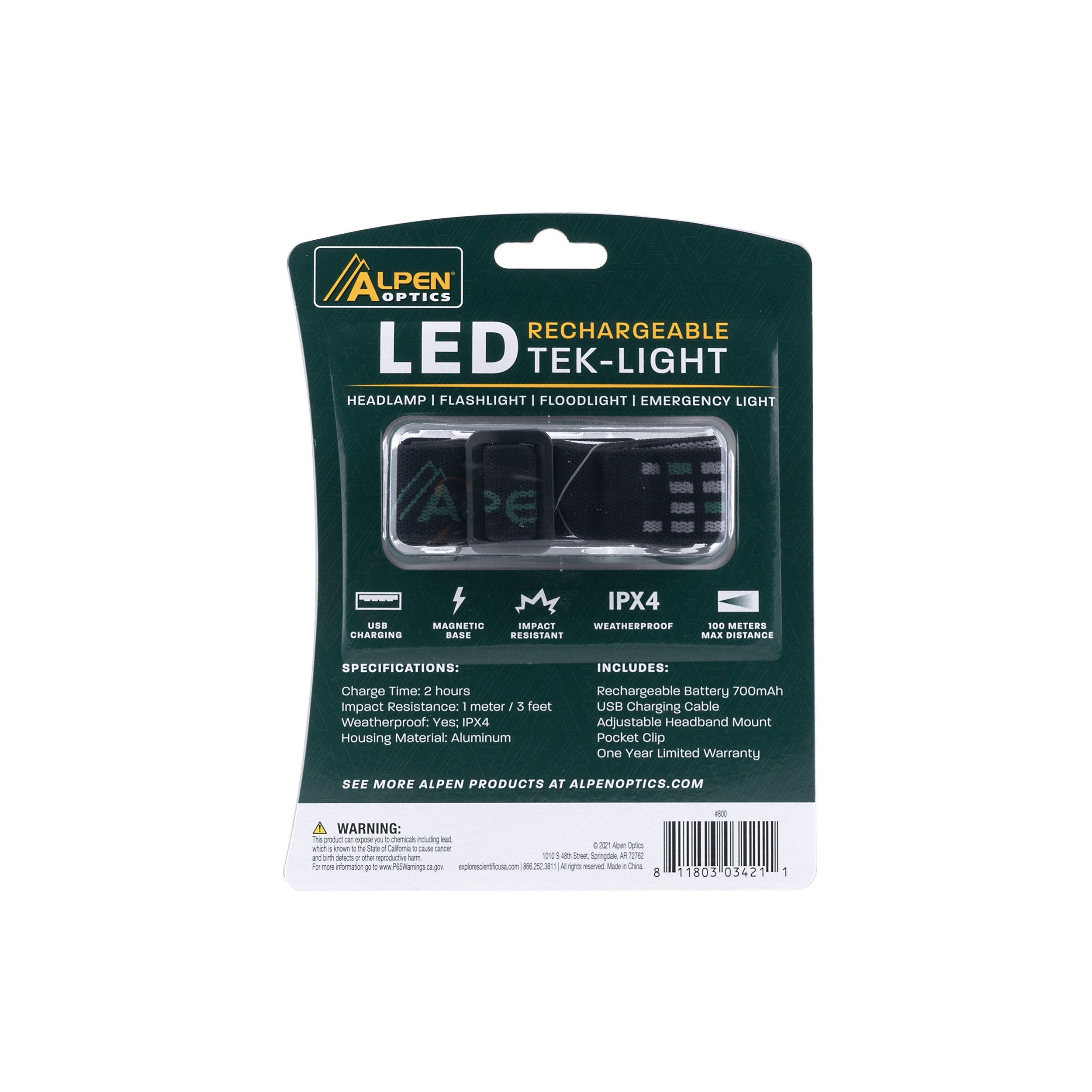Alpen Tek-Light: Your Ultimate Rechargeable LED Headlamp for Adventure