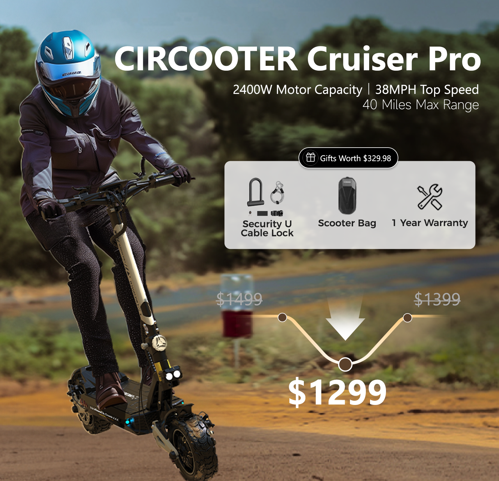 Circooter Cruiser Pro 2400W - The Ultimate Off-Road Electric Scooter